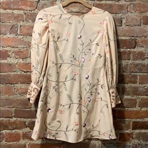 Pink Floral Dress with Open Back